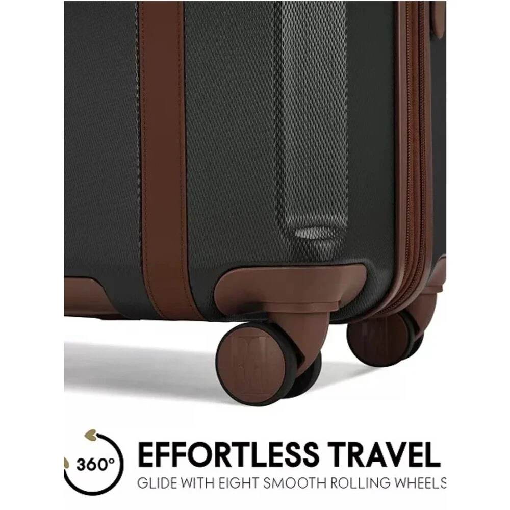 Elle Luxe Journey 1 Piece Expandable Retro Spinner Rolling carry on Luggage